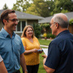 business owner gaining community recognition at local event