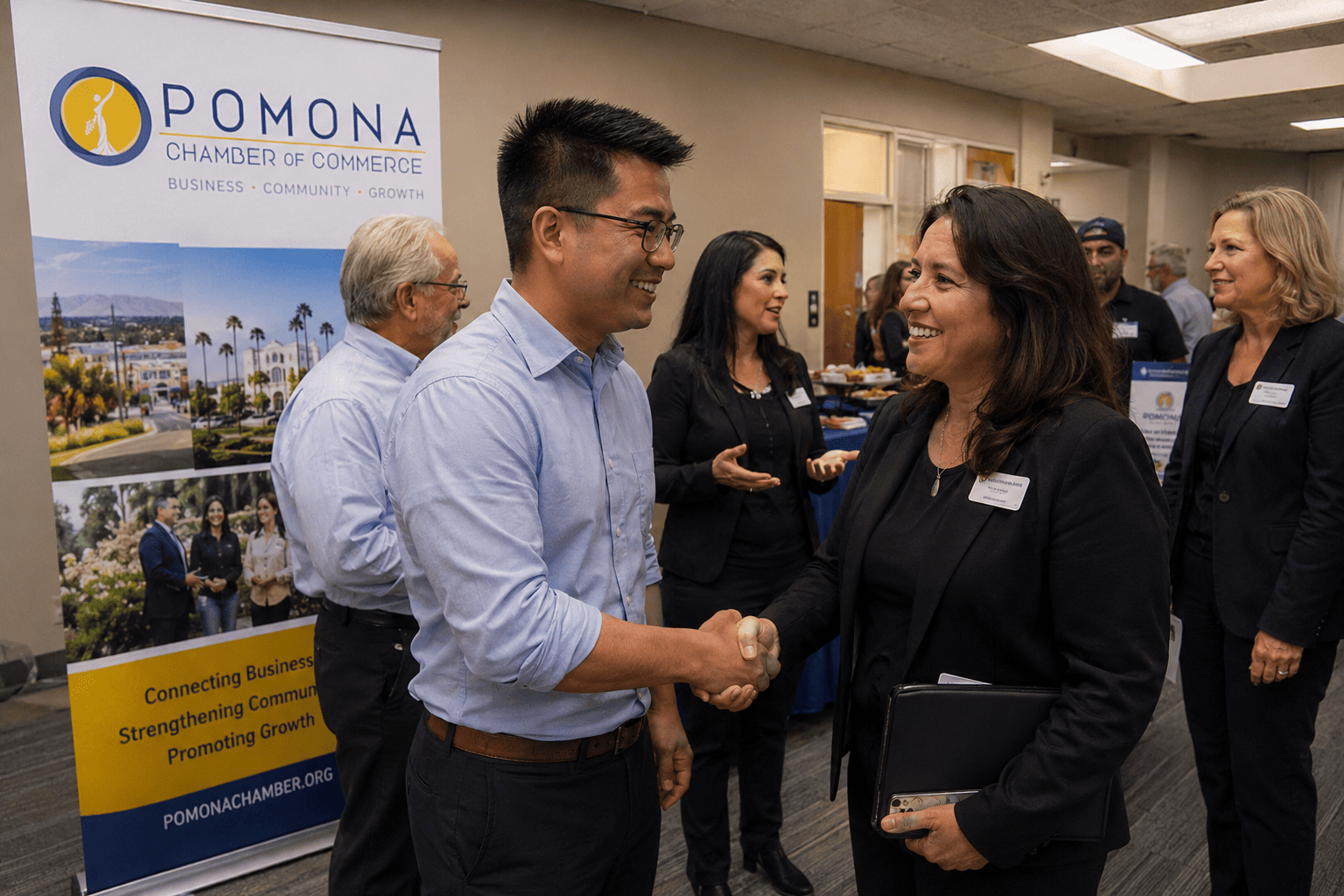 image-Pomona-Chamber-of-Commerce-event Local business owners building community involvement growth through events and partnerships