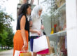 Shoppers supporting local businesses during the buy local movement