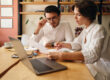 Small-company leaders discussing business succession planning