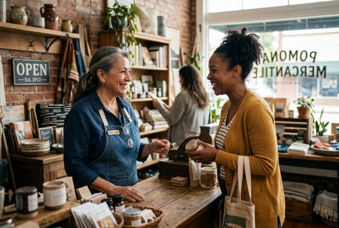 Pomona business owner creating meaningful customer connections through attentive service